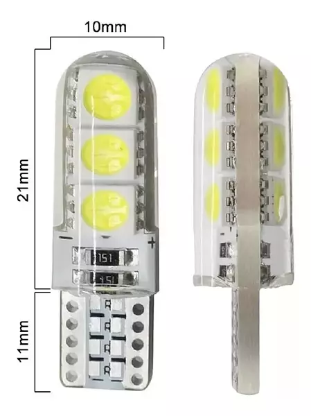 Bombillo T10 Led Rojo Flash