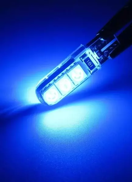 Bombillo T10 Led Azul Flash