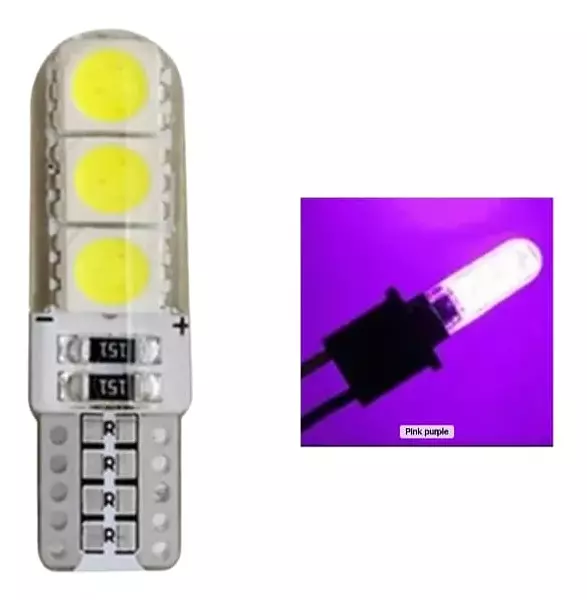 Bombillo T10 Led Morado Fijo