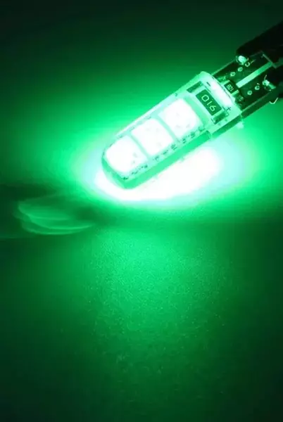 Bombillo T10 Led Verde Fijo