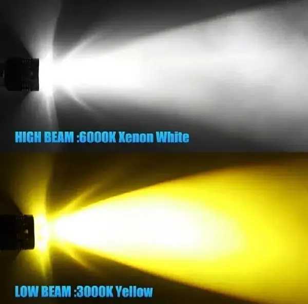 Bombillo H4 Tipo Lupa Dual Color